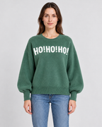 Funny Christmas Jumpers Women's Slogan Print Oversized Crew Neck