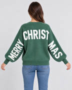 Funny Christmas Jumpers Women's Slogan Print Oversized Crew Neck — view 3 of 4
