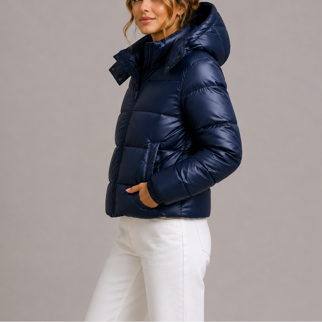 Glacenne - Hooded Puffer Jacket For Cold Weather Days
