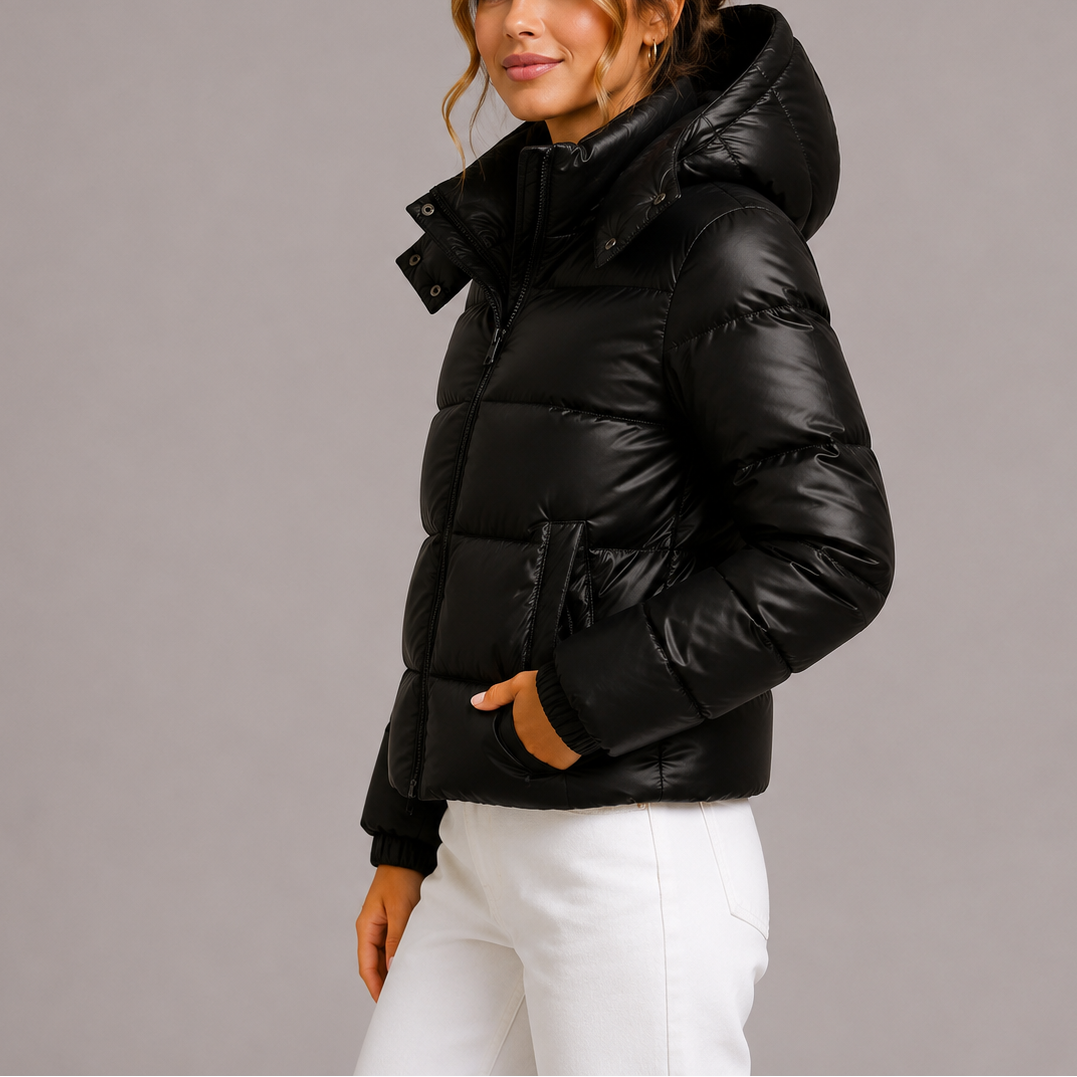 Glacenne - Hooded Puffer Jacket For Cold Weather Days — view 3 of 8