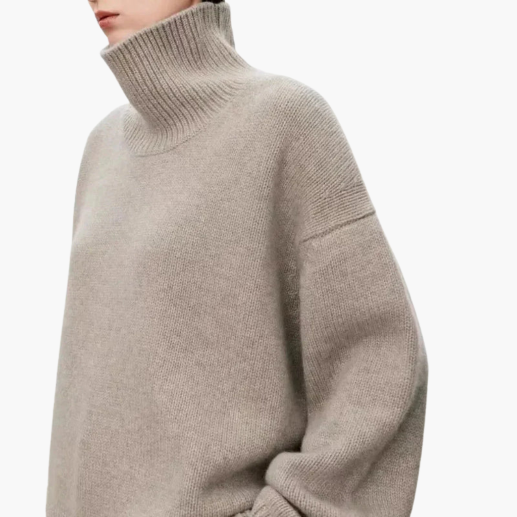 Halveris - Oversized High-Neck Jumper Everyday Layering Wear