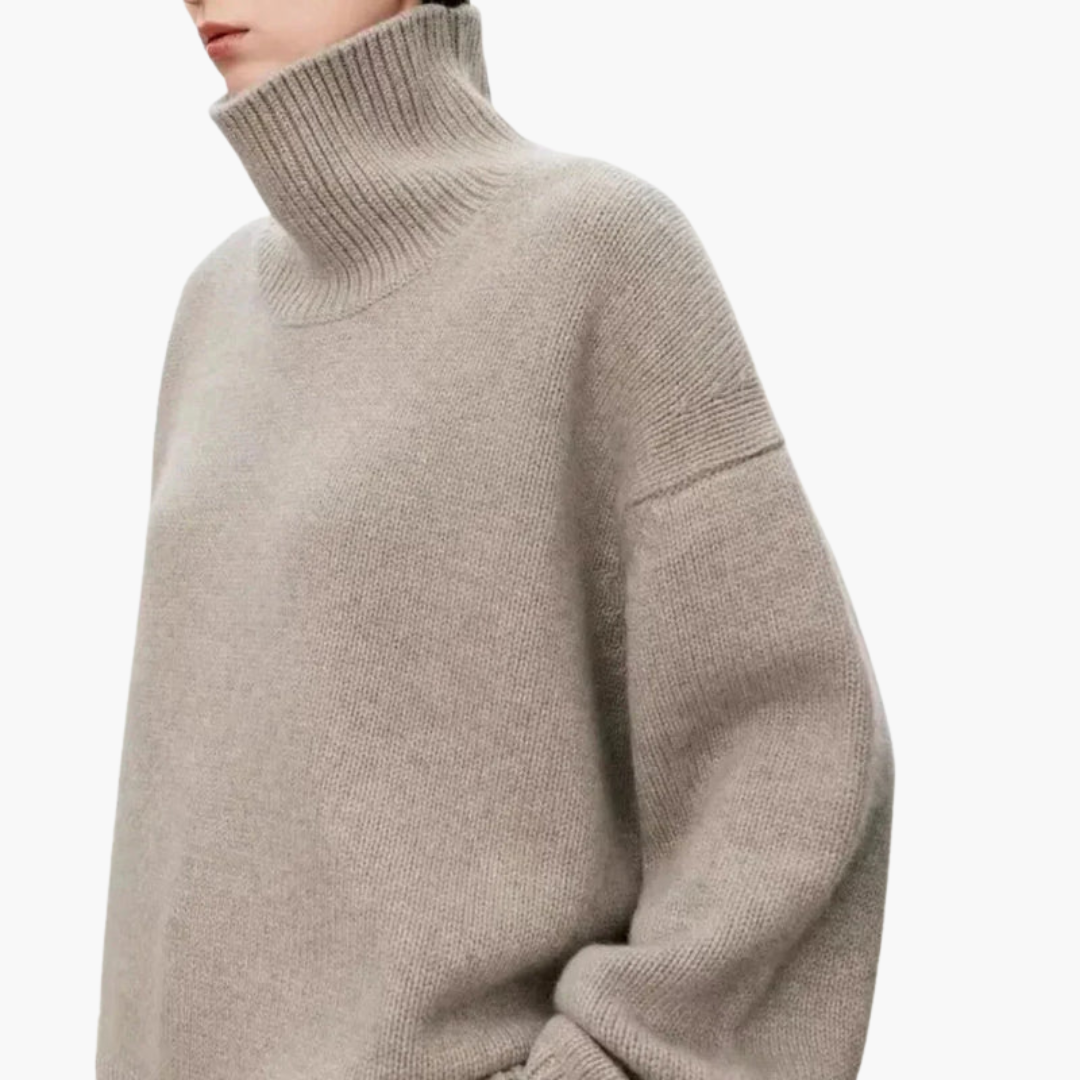 Halveris - Oversized High-Neck Jumper Everyday Layering Wear