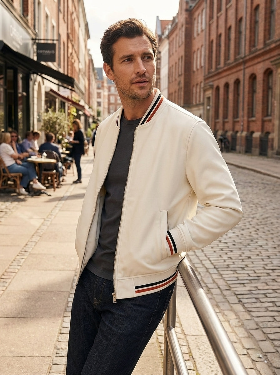 Kastorel - Men's Zip Bomber Jacket Casual Cooler Season Wear — view 10 of 10
