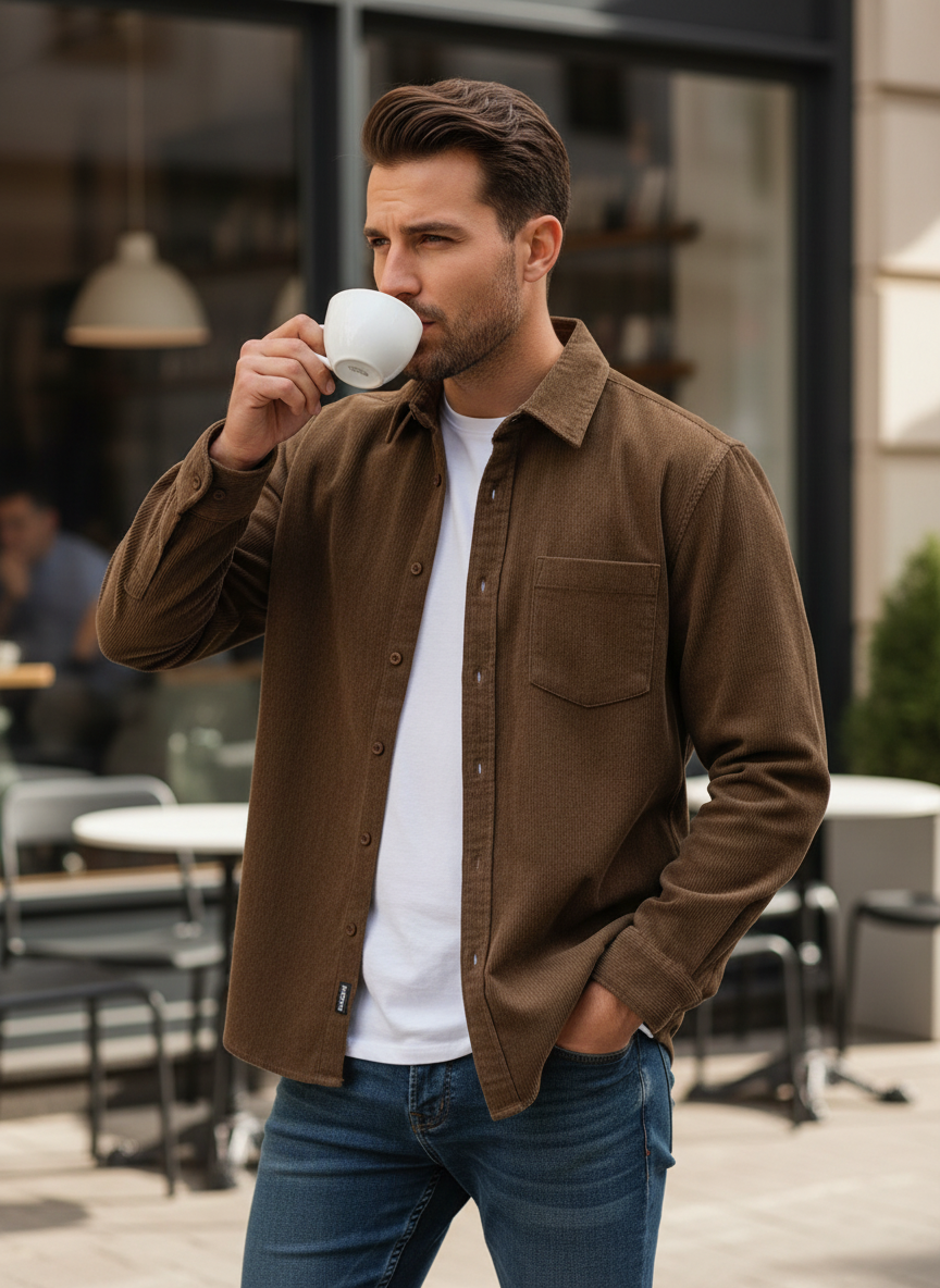 Corvane - Men's Corduroy Shirt Everyday Layering — view 10 of 10