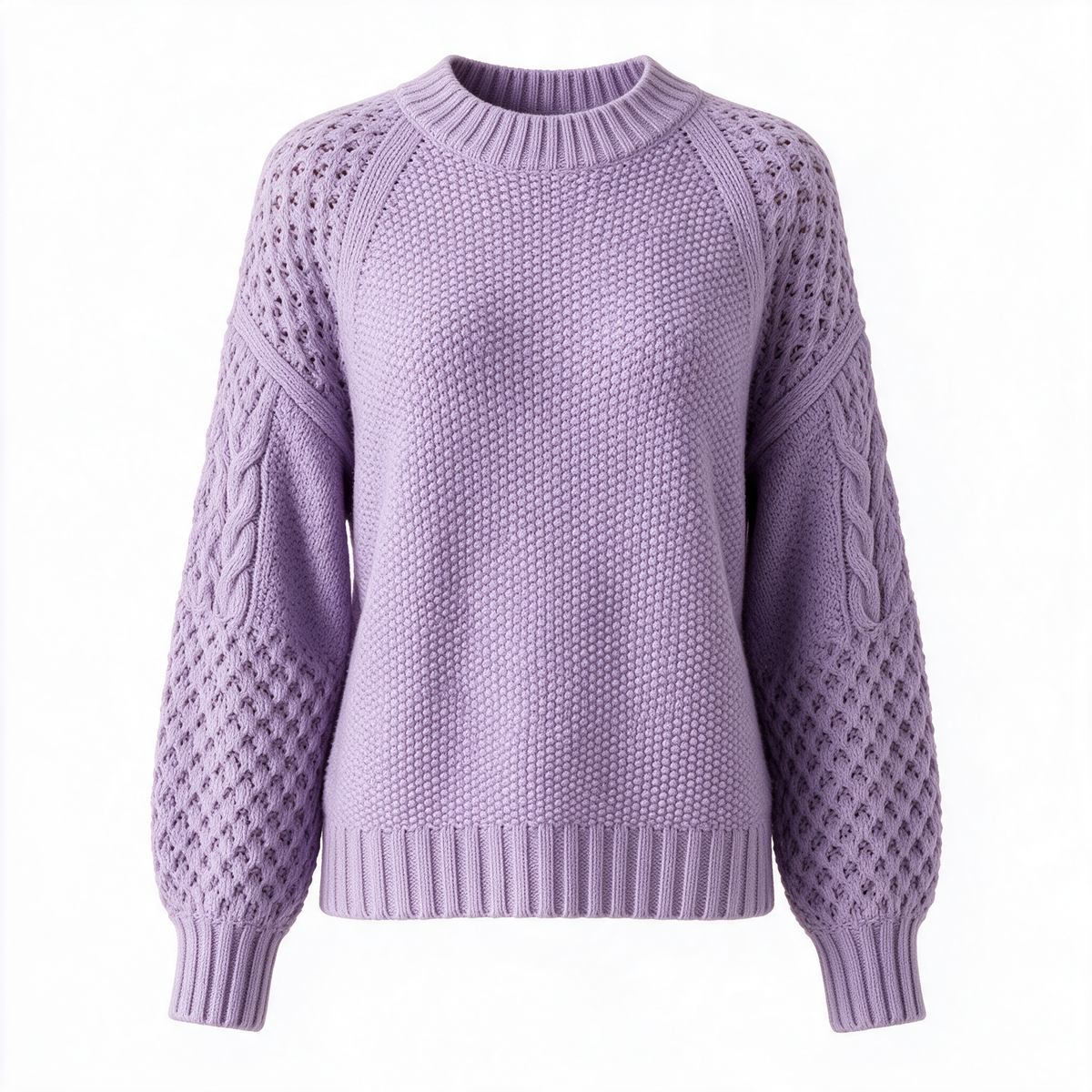 Womens Knitted Jumper - Purple