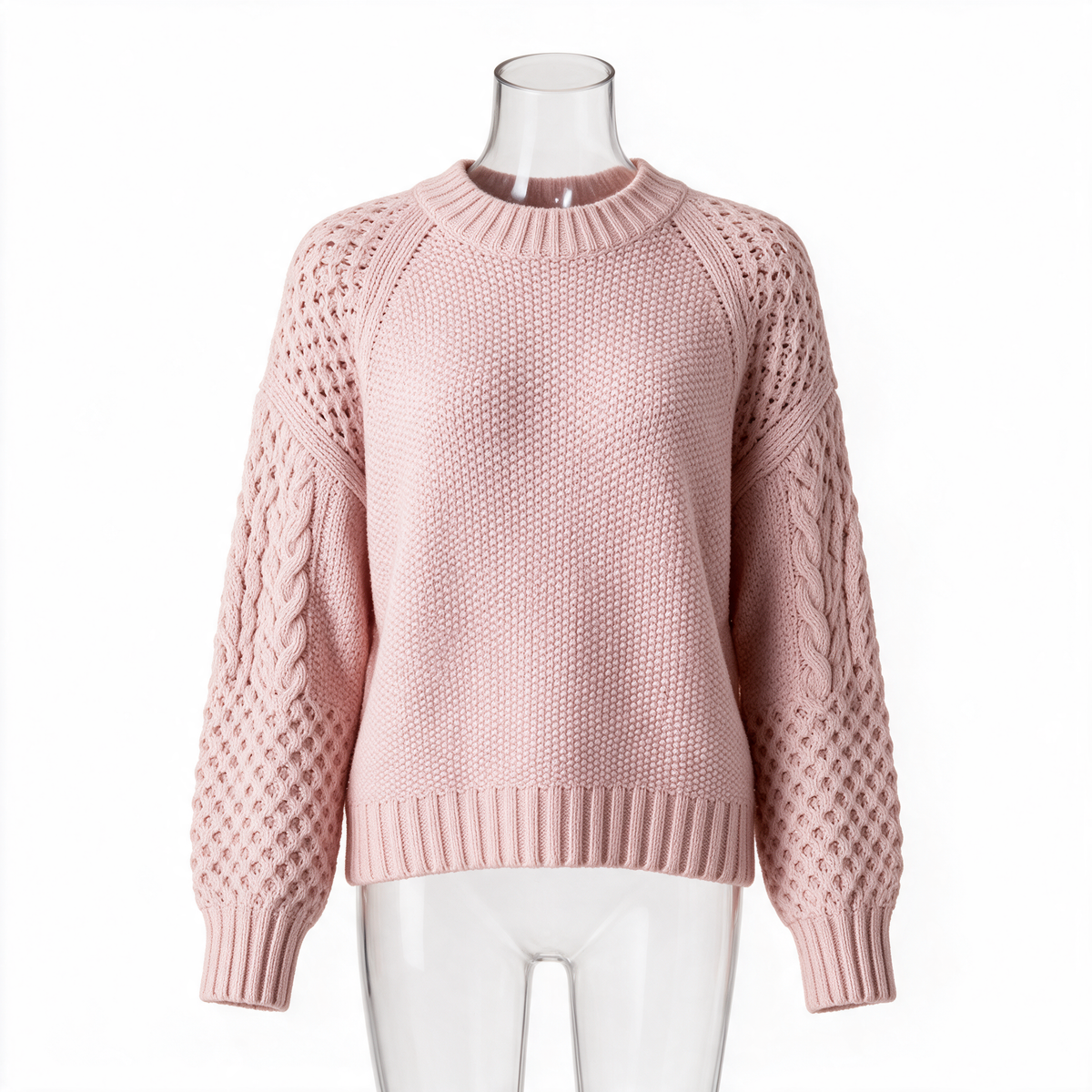 Womens Knitted Jumper - Pink
