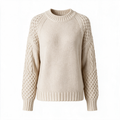 Womens Knitted Jumper - Beige