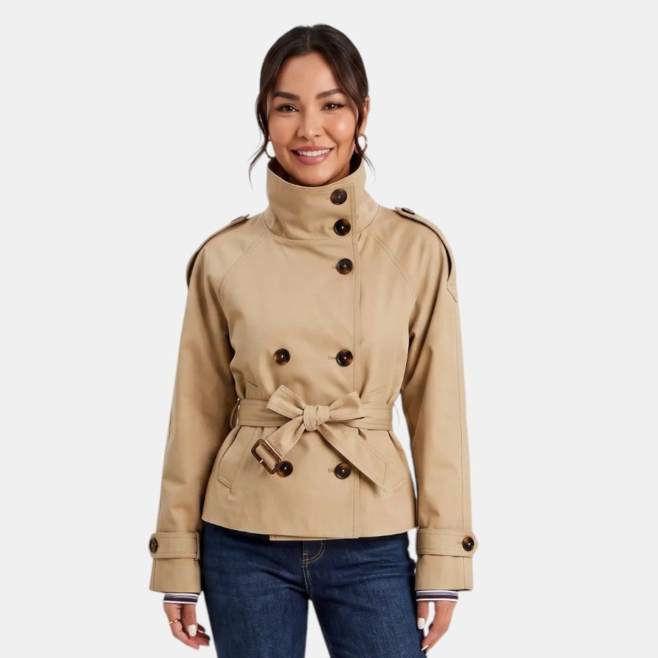 Belloway - Short Belted Trench Coat Work Casual Wear — view 3 of 4