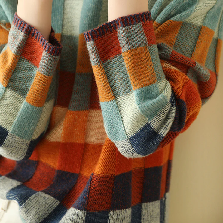 Cashmira - Cashmere Patchwork Turtleneck Jumper Cold Weather — view 5 of 7