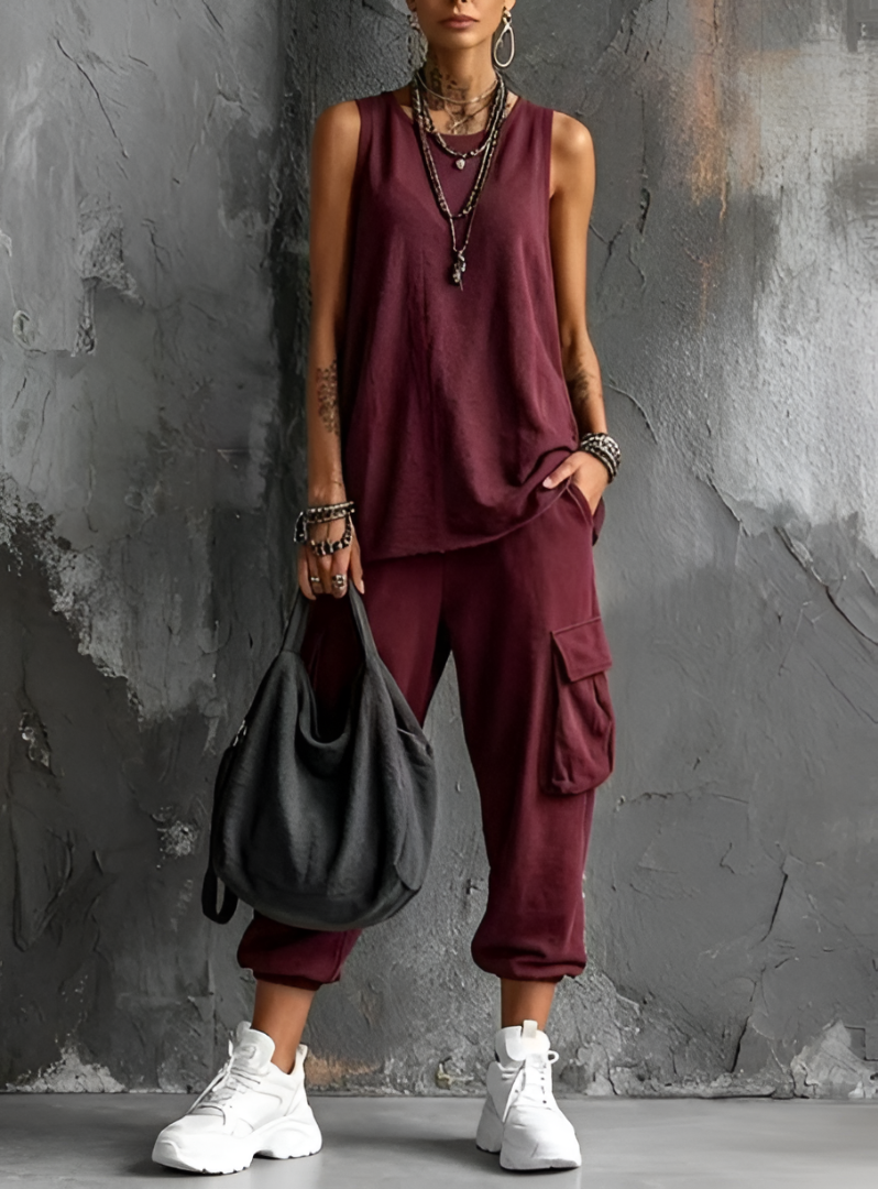 Cassiva - Casual Jersey Tee And Shorts Set — view 8 of 8
