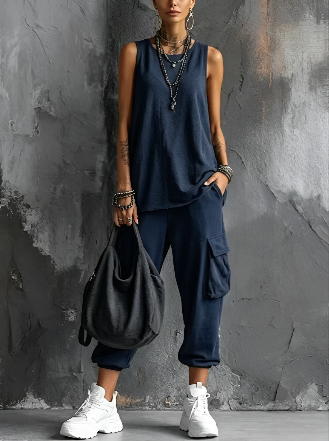 Cassiva - Casual Jersey Tee And Shorts Set — view 5 of 8