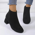 Cassenova - Suede Ankle Boots Block Heel Everyday Wear — view 5 of 5