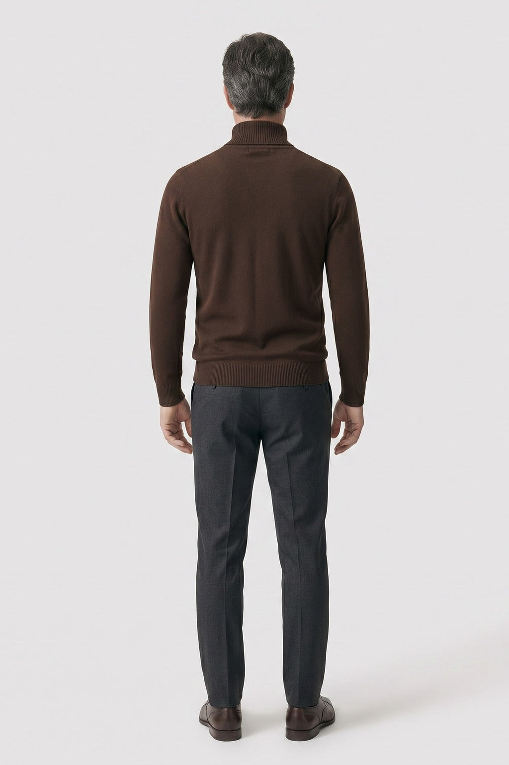 Renfold - Mens Ribbed Turtleneck Sweater Smart Casual Wear — view 4 of 10