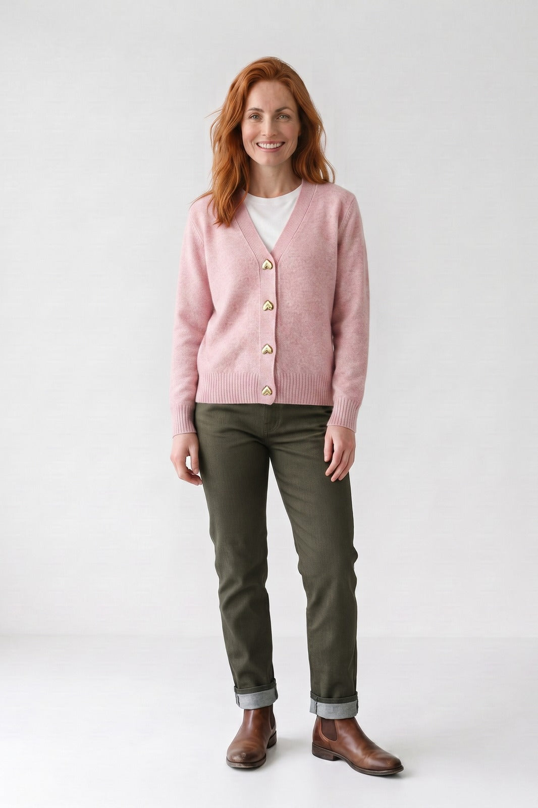 Corvette - Cropped V-Neck Cardigan Office And Weekend Layering — view 10 of 10