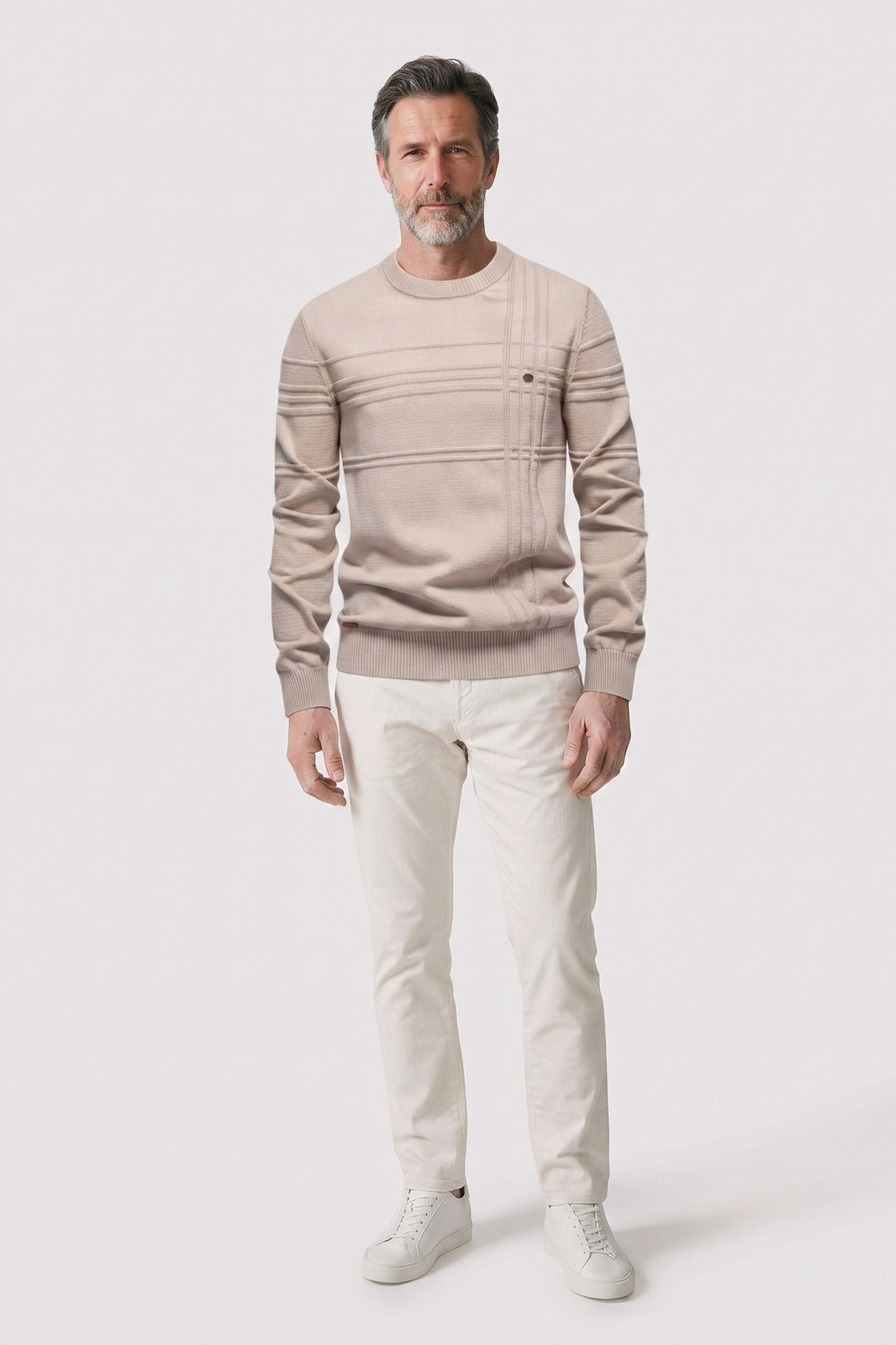 Rennick - Striped Crew Neck Jumper Smart Casual Wear — view 2 of 10