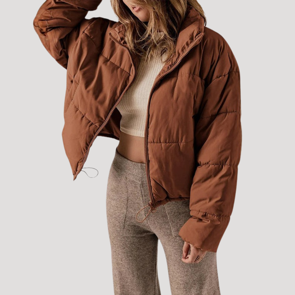 Loftana - Quilted Zip Front Puffer Jacket Cold Weather Layering — view 2 of 6