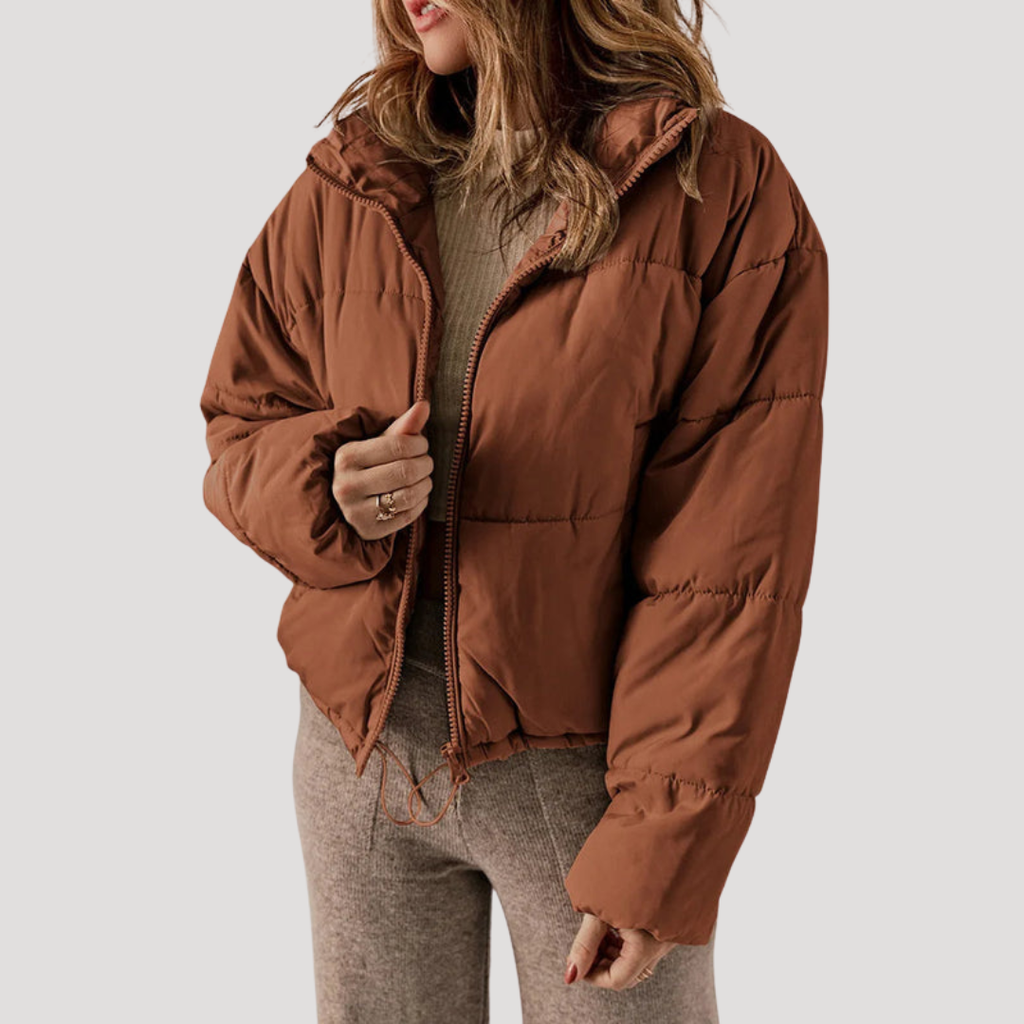 Loftana - Quilted Zip Front Puffer Jacket Cold Weather Layering — view 3 of 6