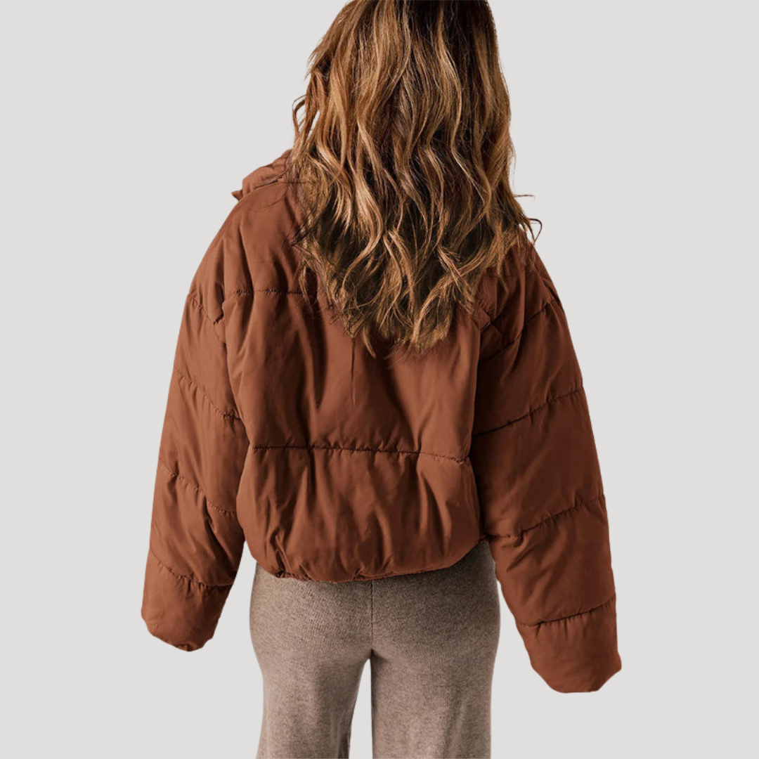 Loftana - Quilted Zip Front Puffer Jacket Cold Weather Layering — view 4 of 6