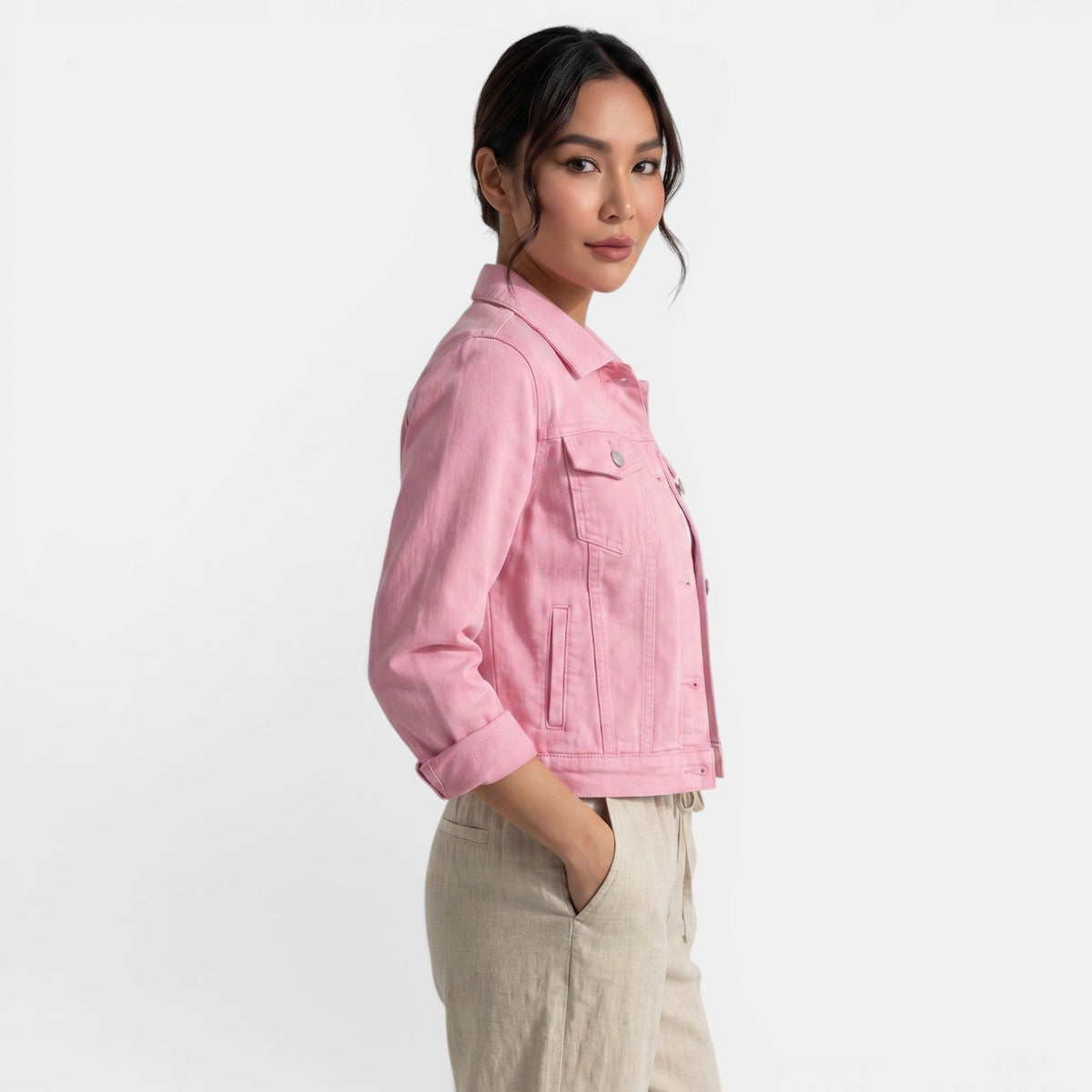 Marlette - Fitted Denim Jacket Casual Weekend Wear — view 8 of 9