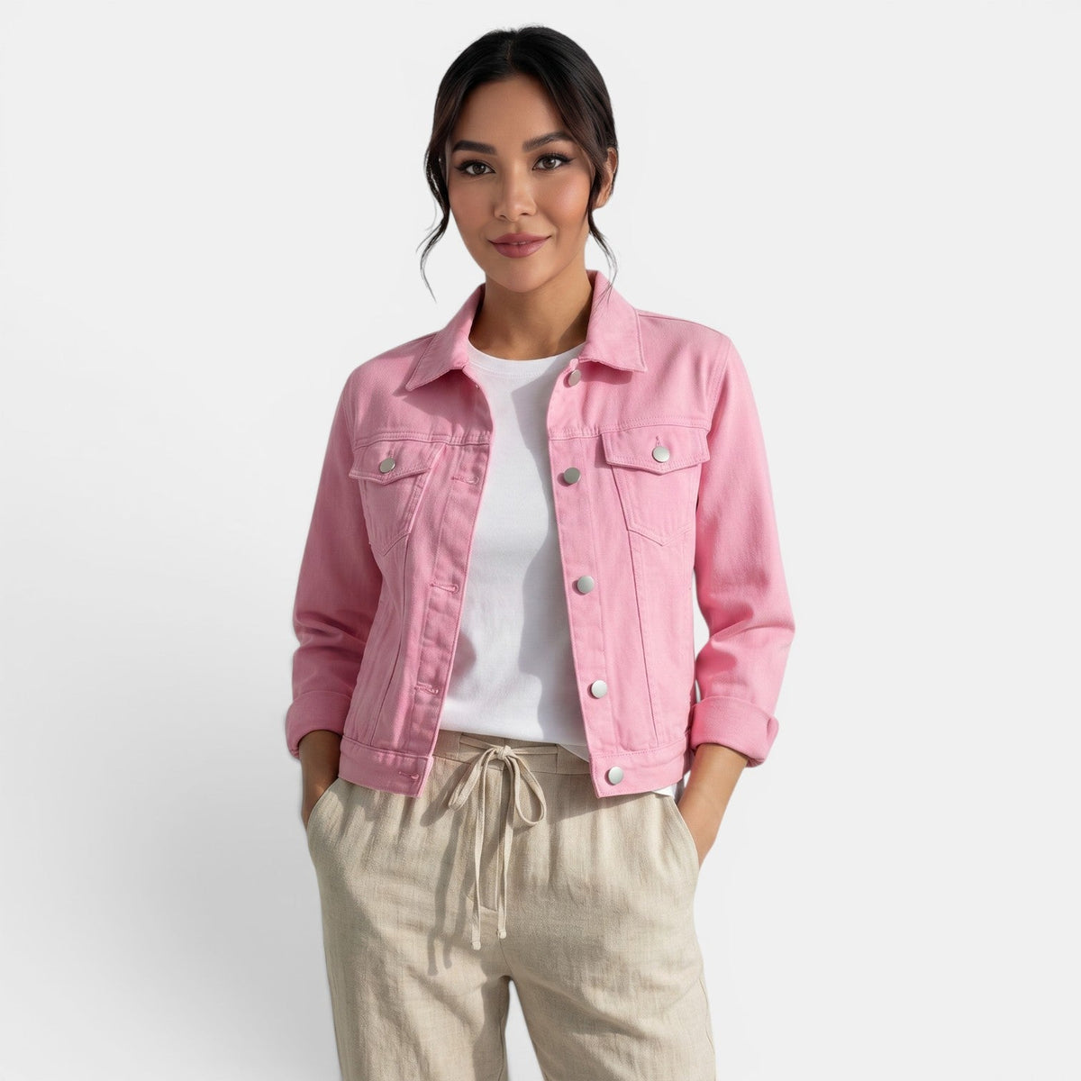 Marlette - Fitted Denim Jacket Casual Weekend Wear — view 7 of 9