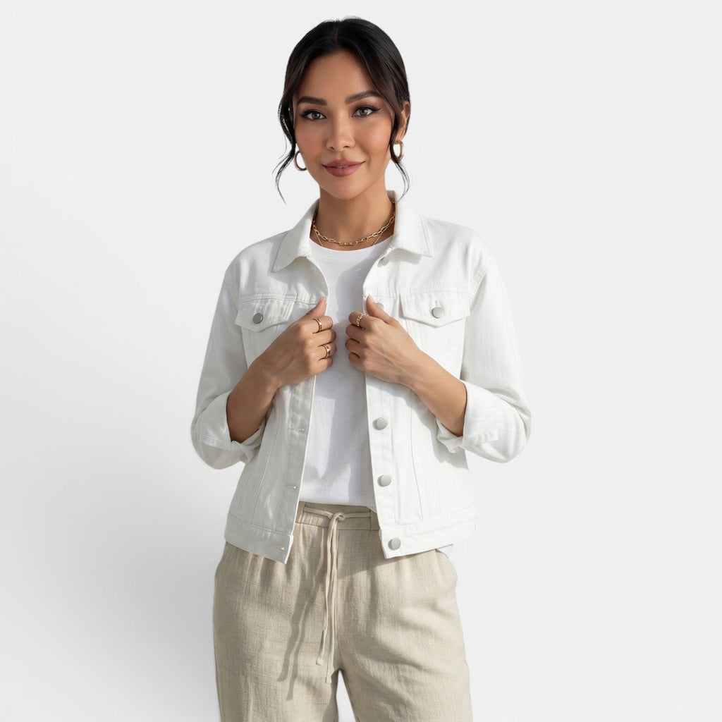 Marlette - Fitted Denim Jacket Casual Weekend Wear