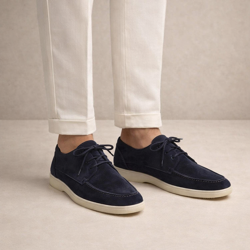 Marchetto - Suede Lace-Up Loafers Smart Casual Wear — view 4 of 5