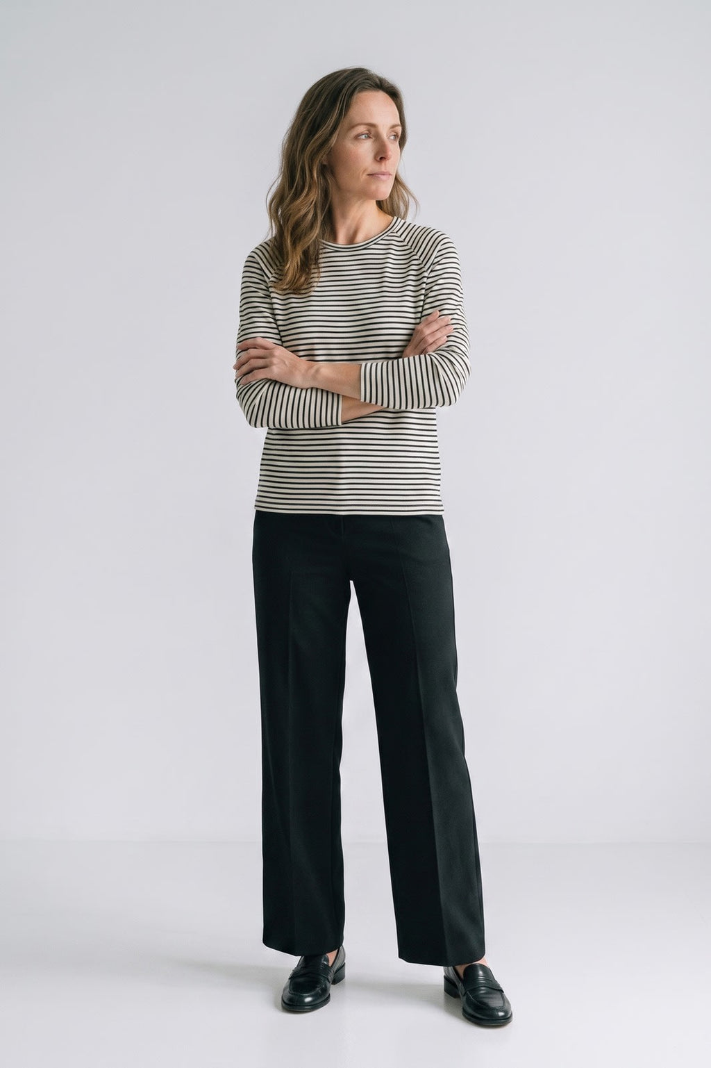 Marlouve - Breton Stripe Raglan Sleeve Top — view 4 of 10