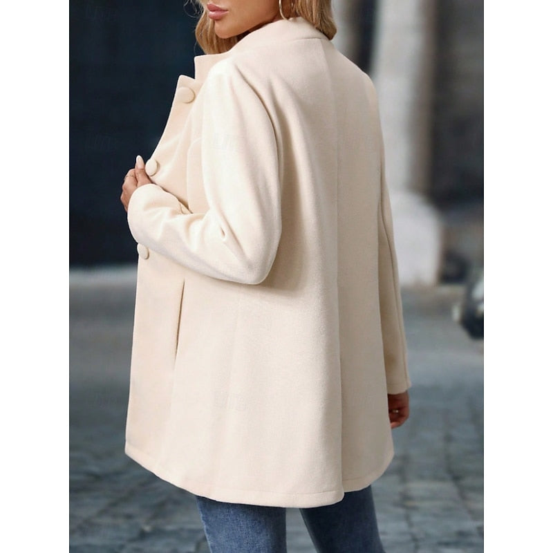 Marlwen - Tailored Stand Collar Coat Office Wear — view 8 of 9