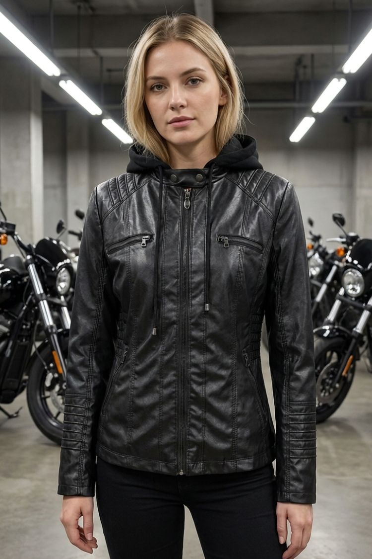 Marnelle - Fitted Hooded Jacket Everyday City Wear — view 4 of 8