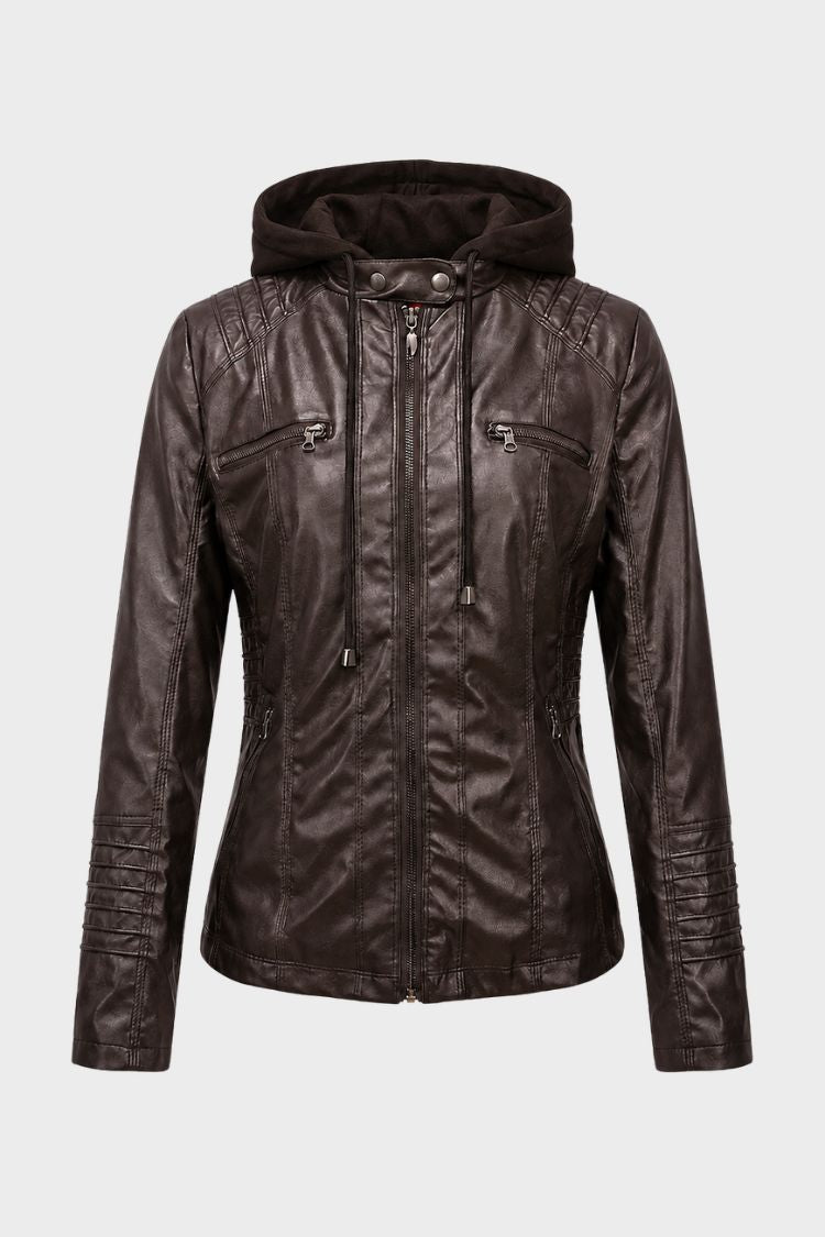Marnelle - Fitted Hooded Jacket Everyday City Wear — view 5 of 8