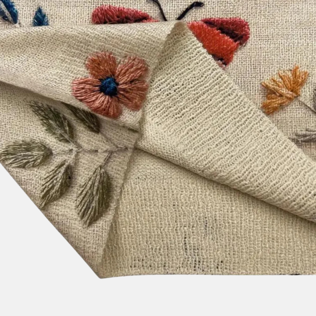 Meadowknit - Embroidered Floral Knit Sweater Autumn Winter Wear — view 6 of 6