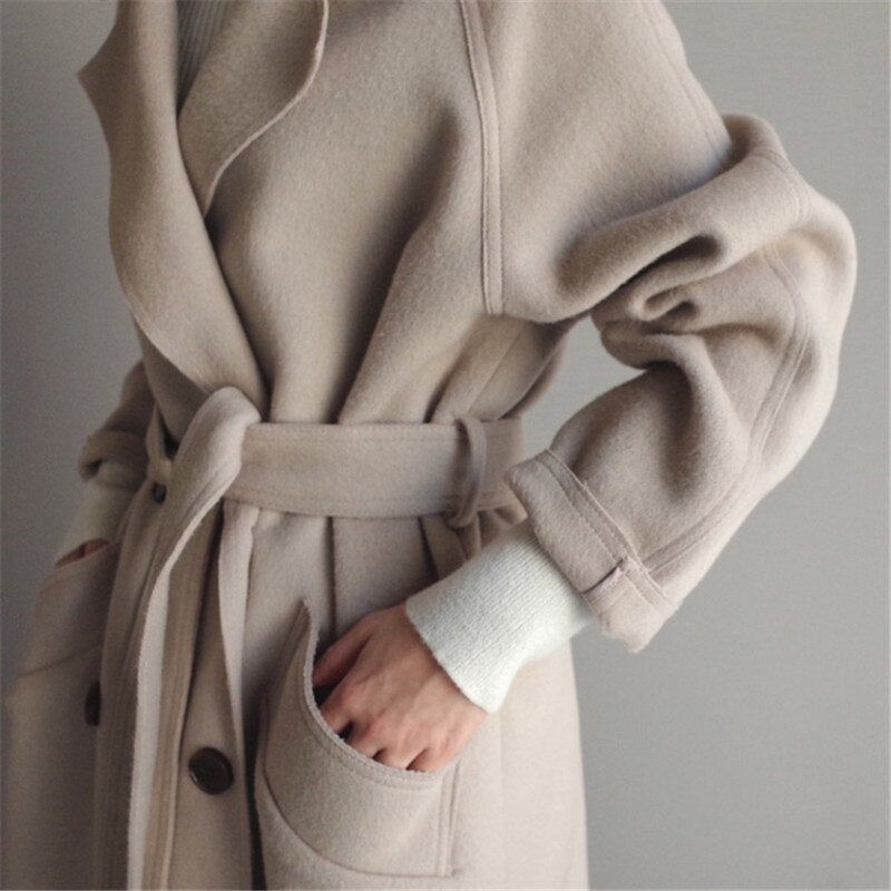 Merrivale - Belted Wool-Blend Coat Winter Occasion Wear — view 4 of 5