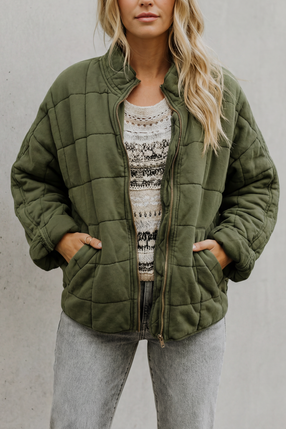 Mirelle - Quilted Everyday Jacket Casual Layering Wear