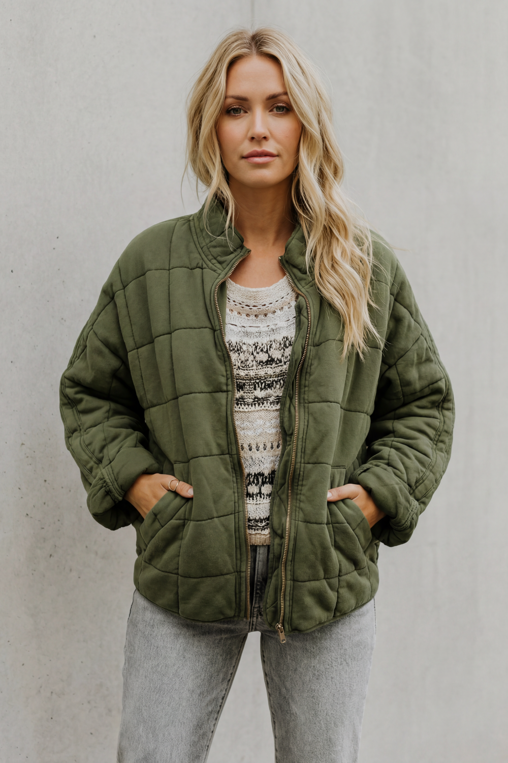 Mirelle - Quilted Everyday Jacket Casual Layering Wear — view 2 of 10