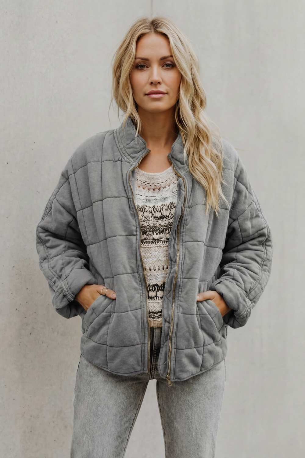 Mirelle - Quilted Everyday Jacket Casual Layering Wear — view 6 of 15