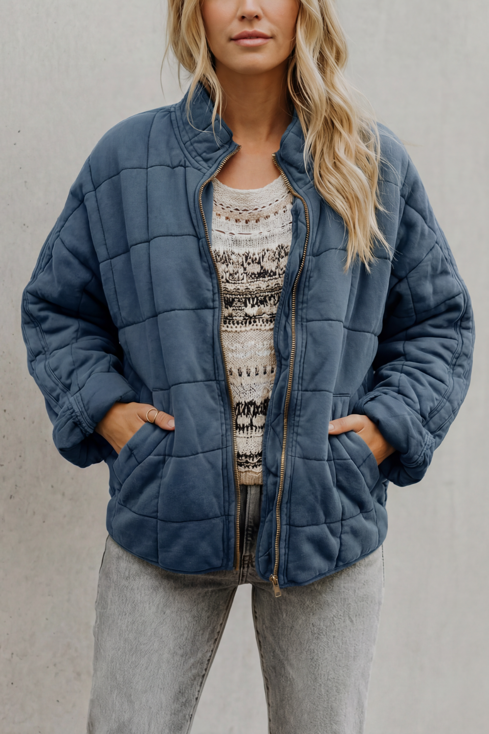 Mirelle - Quilted Everyday Jacket Casual Layering Wear — view 9 of 10