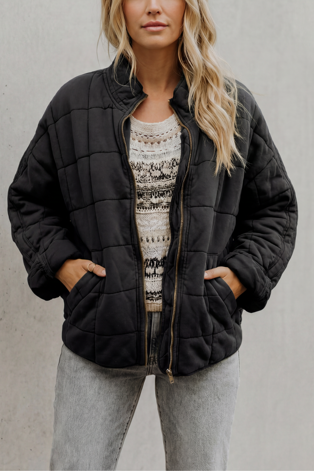 Mirelle - Quilted Everyday Jacket Casual Layering Wear — view 11 of 15