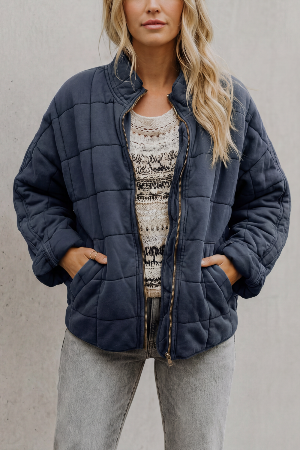 Mirelle - Quilted Everyday Jacket Casual Layering Wear — view 14 of 15