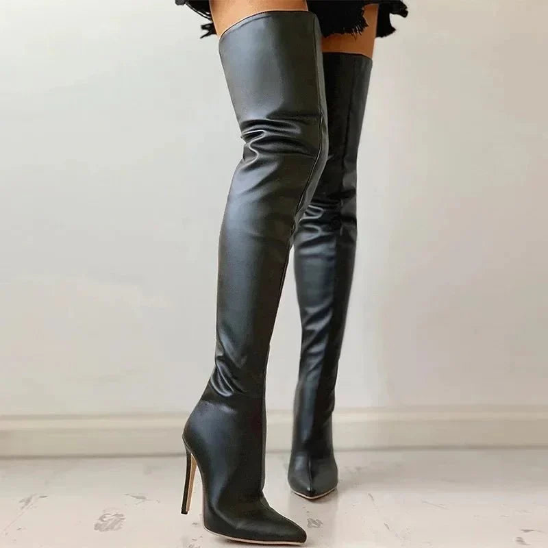 Solstice - Over The Knee Stiletto Boots Evening Occasions — view 6 of 6