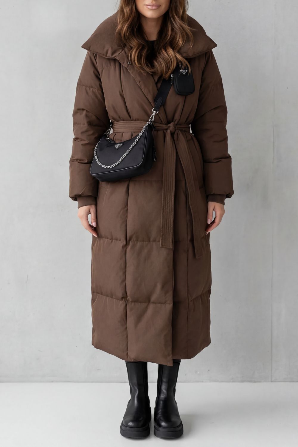 Novaline - Belted Long Puffer Coat Winter Wear — view 4 of 6