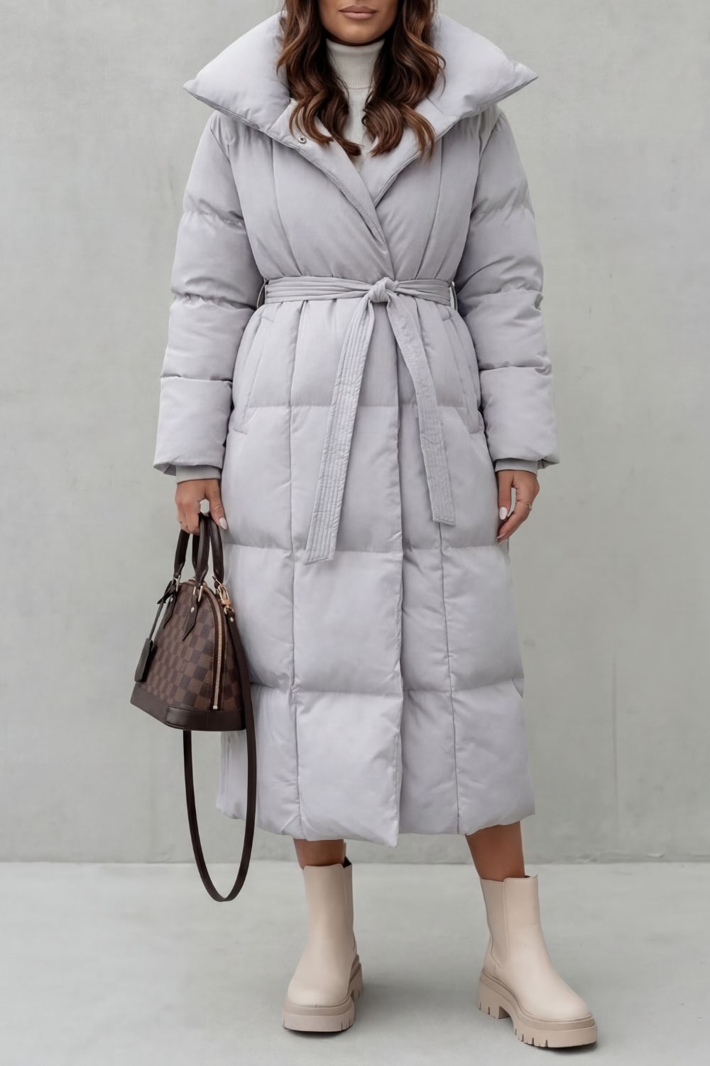 Novaline - Belted Long Puffer Coat Winter Wear — view 5 of 6