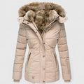 Novessa - Faux Fur Trim Winter Coat Cold Weather Outings — view 6 of 6