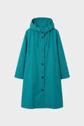 Rainette - Hooded Button Front Raincoat City Wear