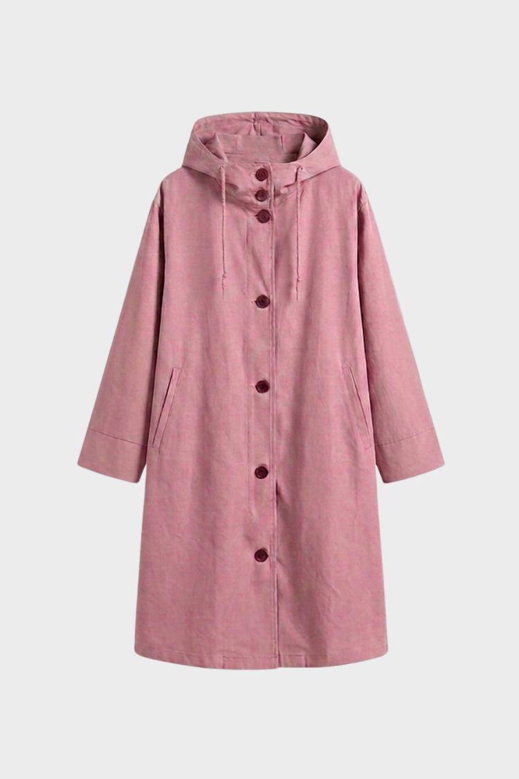 Rainette - Hooded Button Front Raincoat City Wear — view 5 of 10