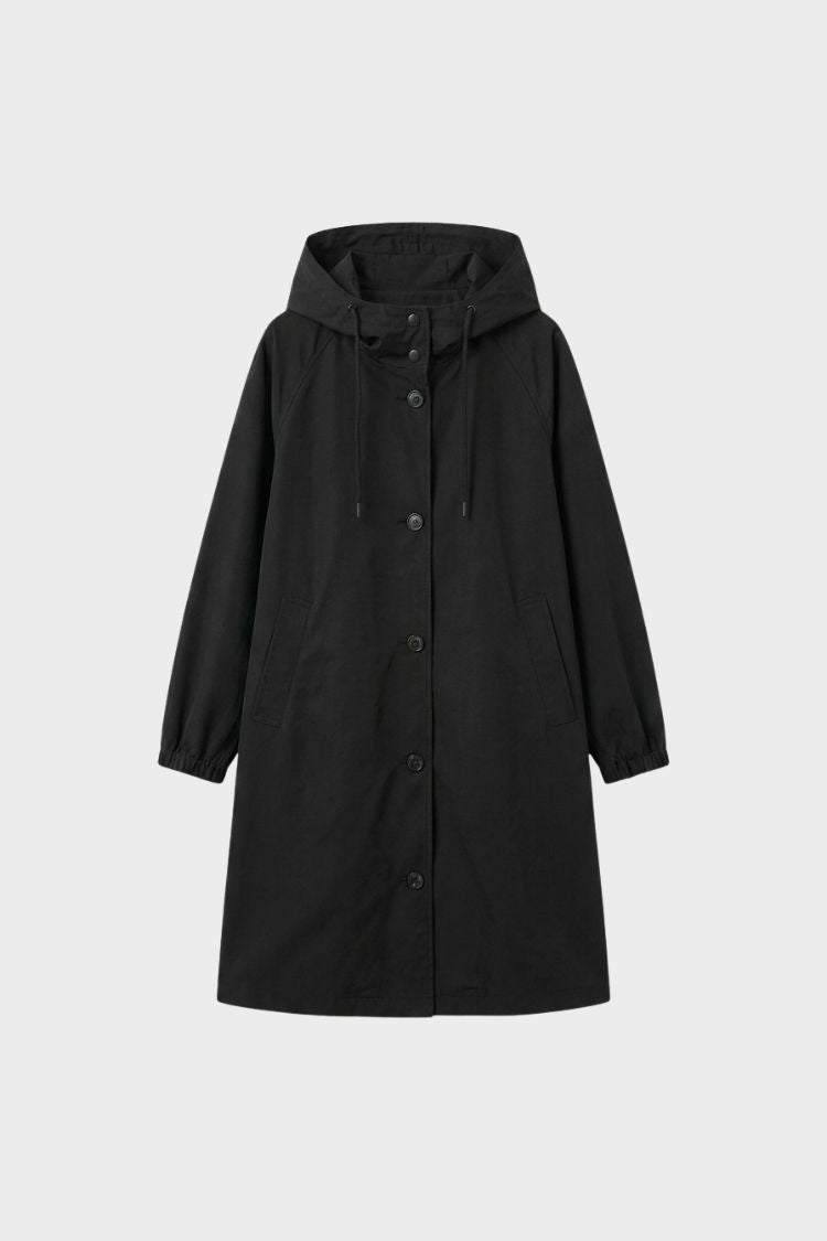 Rainette - Hooded Button Front Raincoat City Wear — view 7 of 10