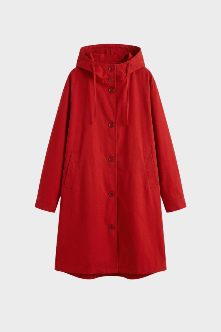 Rainette - Hooded Button Front Raincoat City Wear — view 9 of 10