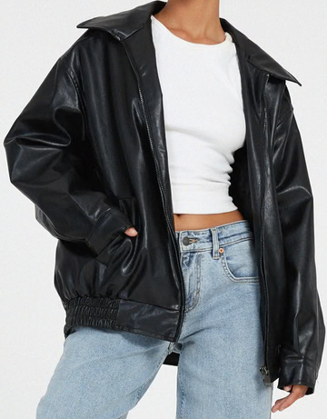 Ravendra - Oversized Leather Jacket Autumn Winter Layering — view 7 of 10