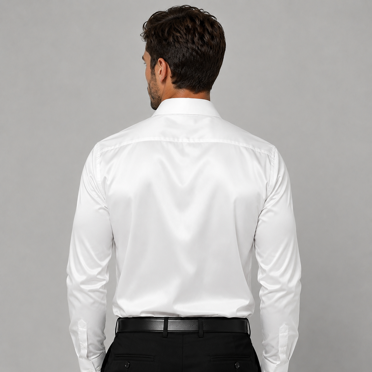 Sablino - Men's Satin-Look Long-Sleeve Smart Shirt — view 6 of 7