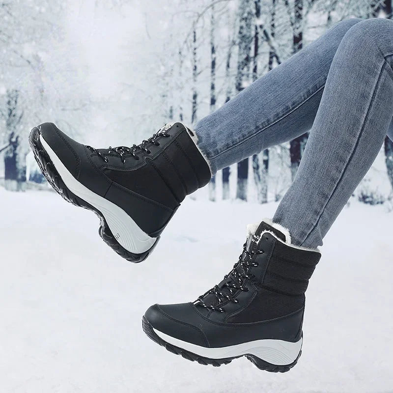 Snowhaven - Fur-Lined Platform Snow Boots Winter Wear — view 3 of 10