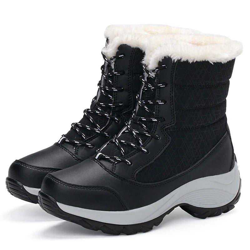 Snowhaven - Fur-Lined Platform Snow Boots Winter Wear — view 7 of 10